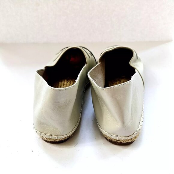 Chanel CC Logo Lambskin Espadrille Flats Cap Toe Black Beige Women's EU 39 US 8 - Picture 8 of 11